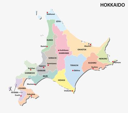 Bản đồ tỉnh Hokkaido