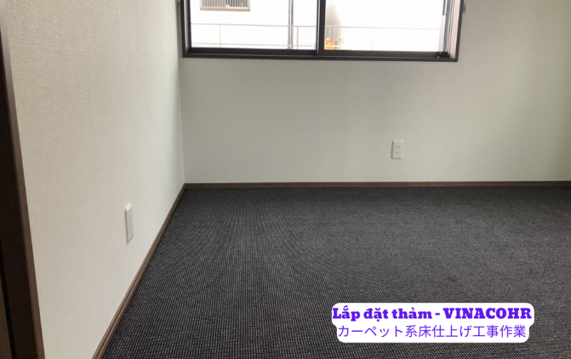 Thi công trải thảm ở Nhật Bản