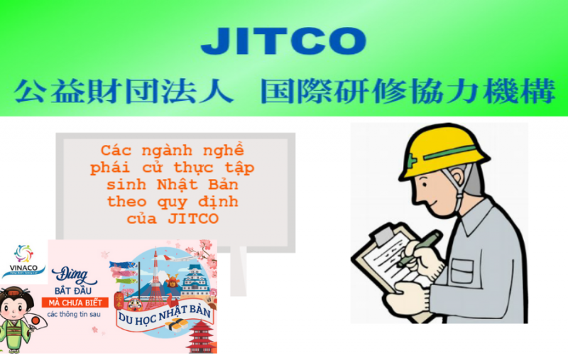 Top ngành nghề của Thực tập sinh theo quy định của JITCO