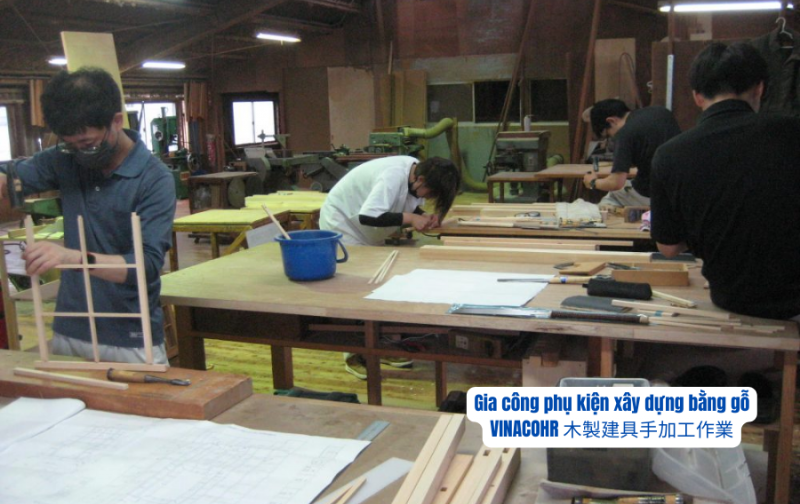 Thực tế công việc đơn hàng làm mộc Nhật Bản